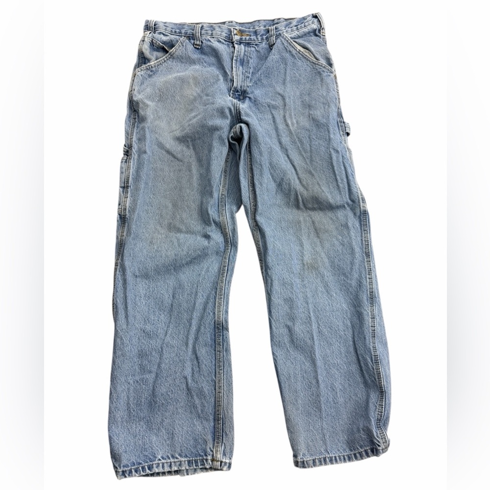 RK Brand Carpenter Jeans Men’s 36x30 Light‎ Wash Workwear 100% Cotton